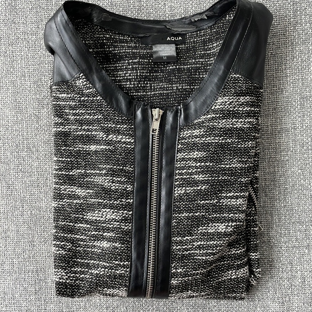 Aqua thin tweed jacket